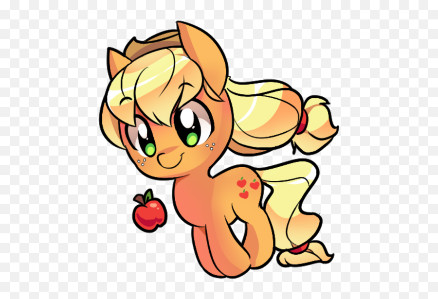 1614097 - Apple Applejack Artistpekou Chibi Cute Fictional Character Emoji,Mlp Chibi Emotions