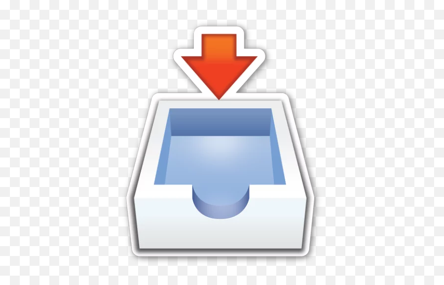 Inbox Tray Emoji Stickers Emoji Emoticon - Box With Arrow Emoji,Plug Emoji Png