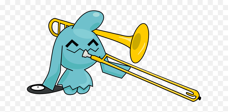 Pokemon Wynaut Instrument Sticker - Trumpet Pokemon Emoji,Trombone Emoji