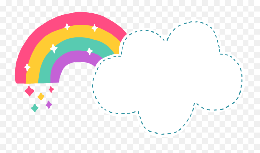 Download Rainbow Clouds Format Cute - Cute Cartoon Rainbow Png Emoji,Rain Bow Emoji Opuzzle