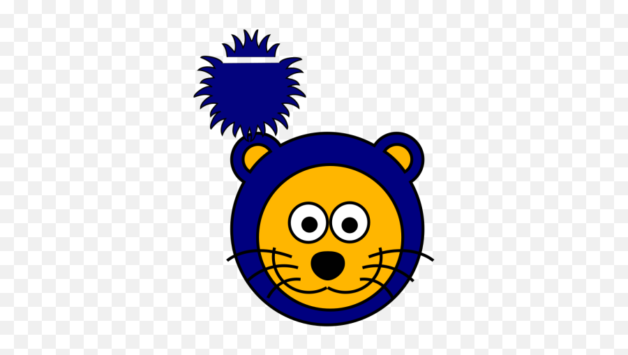 Cartoon Blue Gold Lion Png Svg Clip Art For Web - Download Emoji,Painting Palette Emoticon