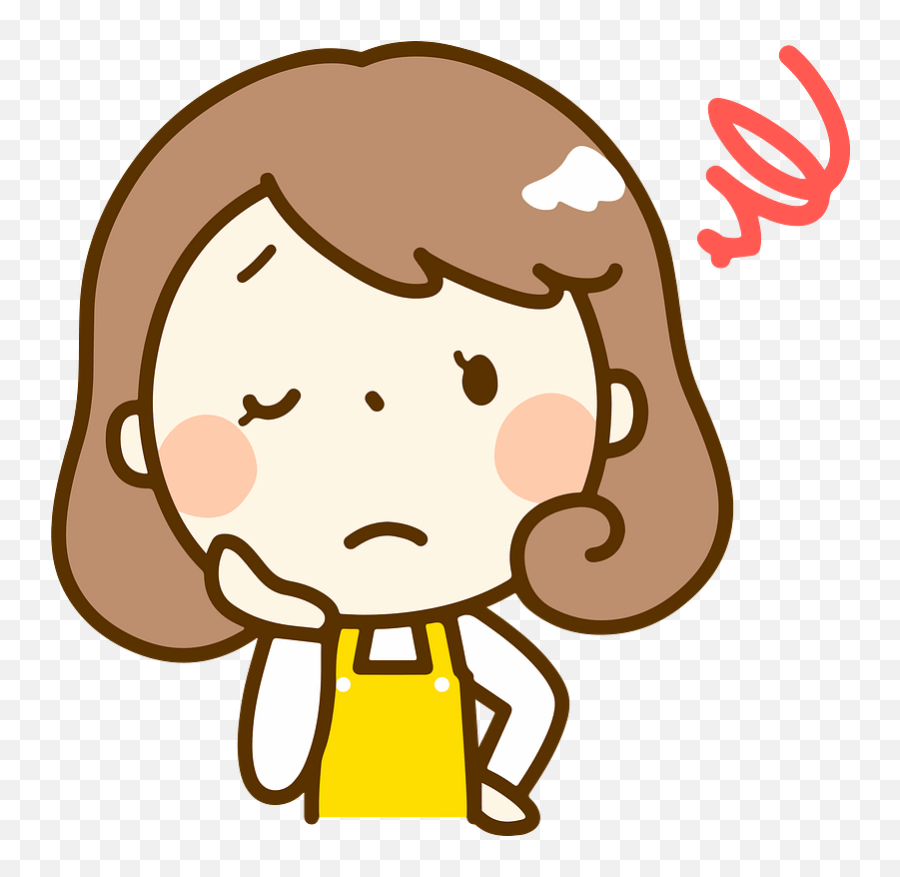 Woman Is Thinking And Worrying Clipart - Melissa Creazilla Clipart Emoji,Thinking Emojis Public Domain