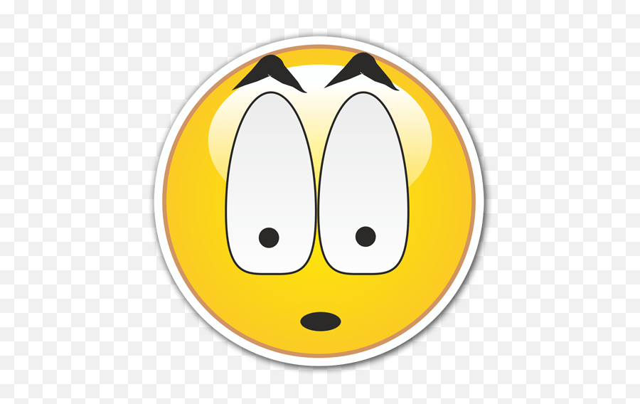 Sticker Surprised Emoticon Muraldecalcom - Happy Emoji,Motorcycle Emoticon