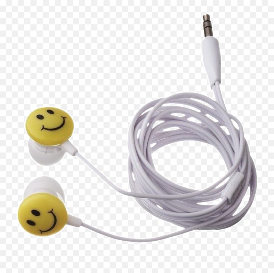 The Most Edited - Smiley Face Earbuds Emoji,Emoticon Earbud & Cable Holder Key Chain