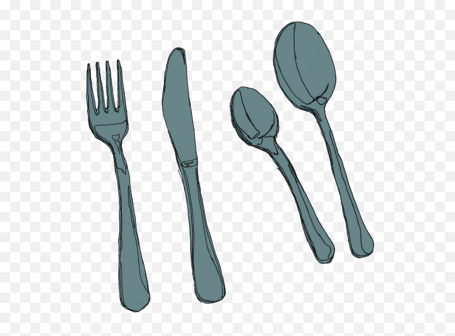 Drawn Spoon Dessert Spoon - Fork Emoji,Eating Utensil Emojis