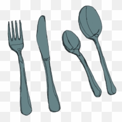 Drawn Spoon Dessert Spoon - Fork Emoji,Eating Utensil Emojis