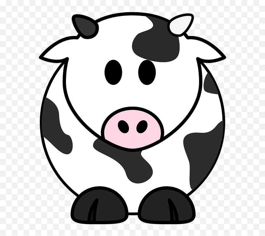 Free Image On Pixabay - Milk Cow Cow Cattle Black White Cartoon Clipart Cow Emoji,Cow Emojis Png