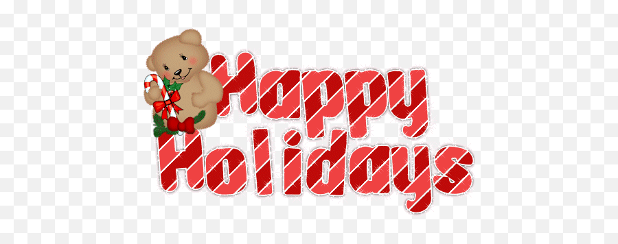 A Teddy Bear Wishing You Happy Holidays Emoji,Happy Holidays Animated Emojis
