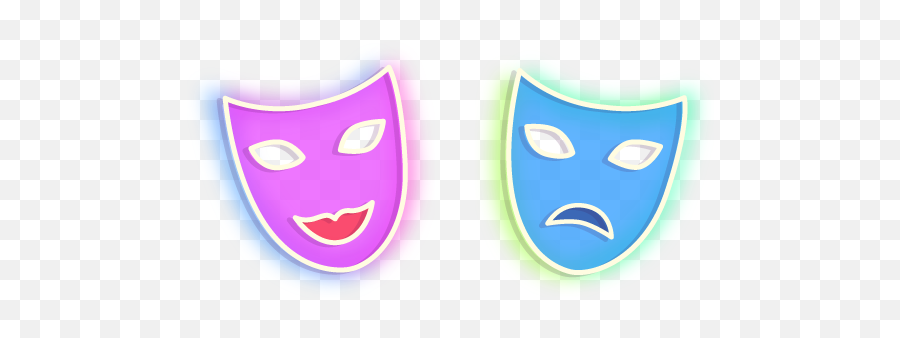 Neon Theatre Masks Cursor U2013 Custom Cursor Browser Extension Emoji,Actor Emoji Pictures