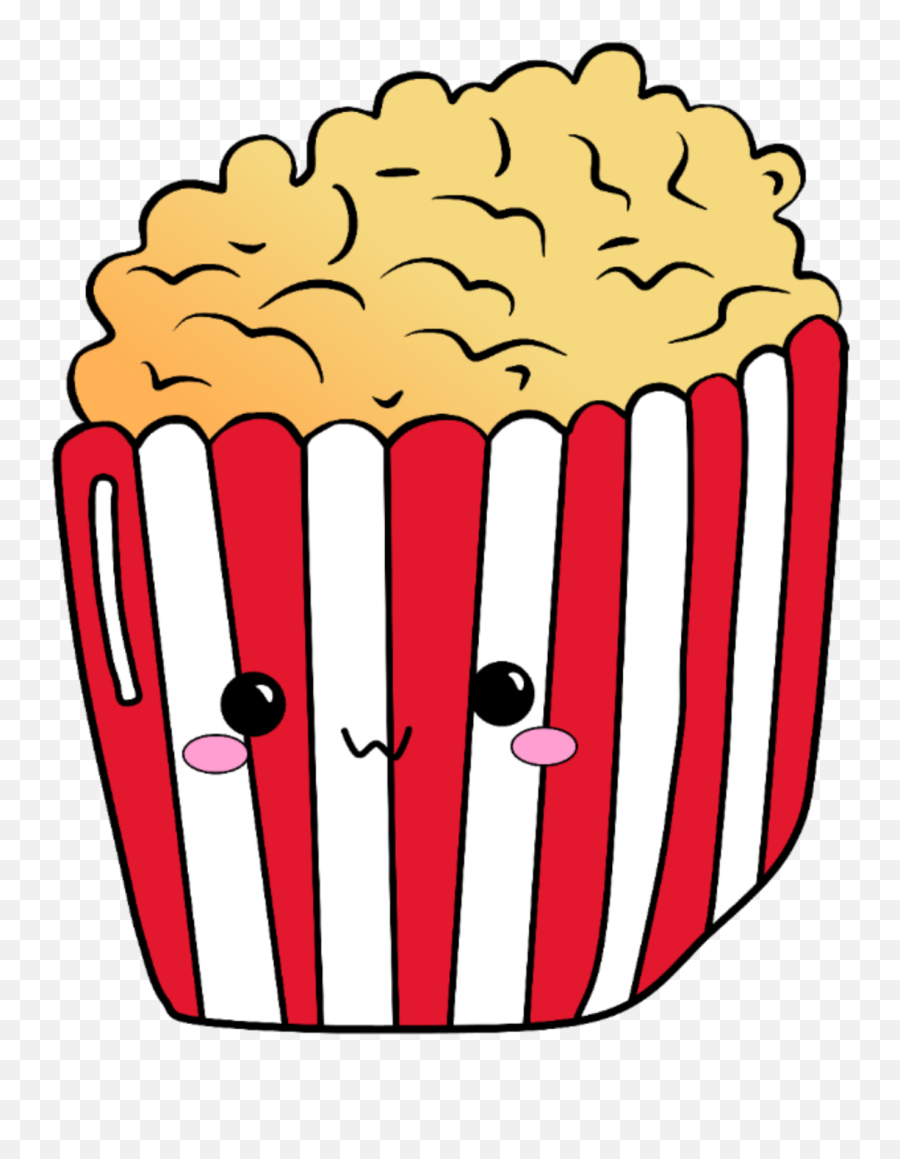 Popcorn Emoji Cute Kawaii Sticker - Baking Cup,Popcorn Emoji Gif