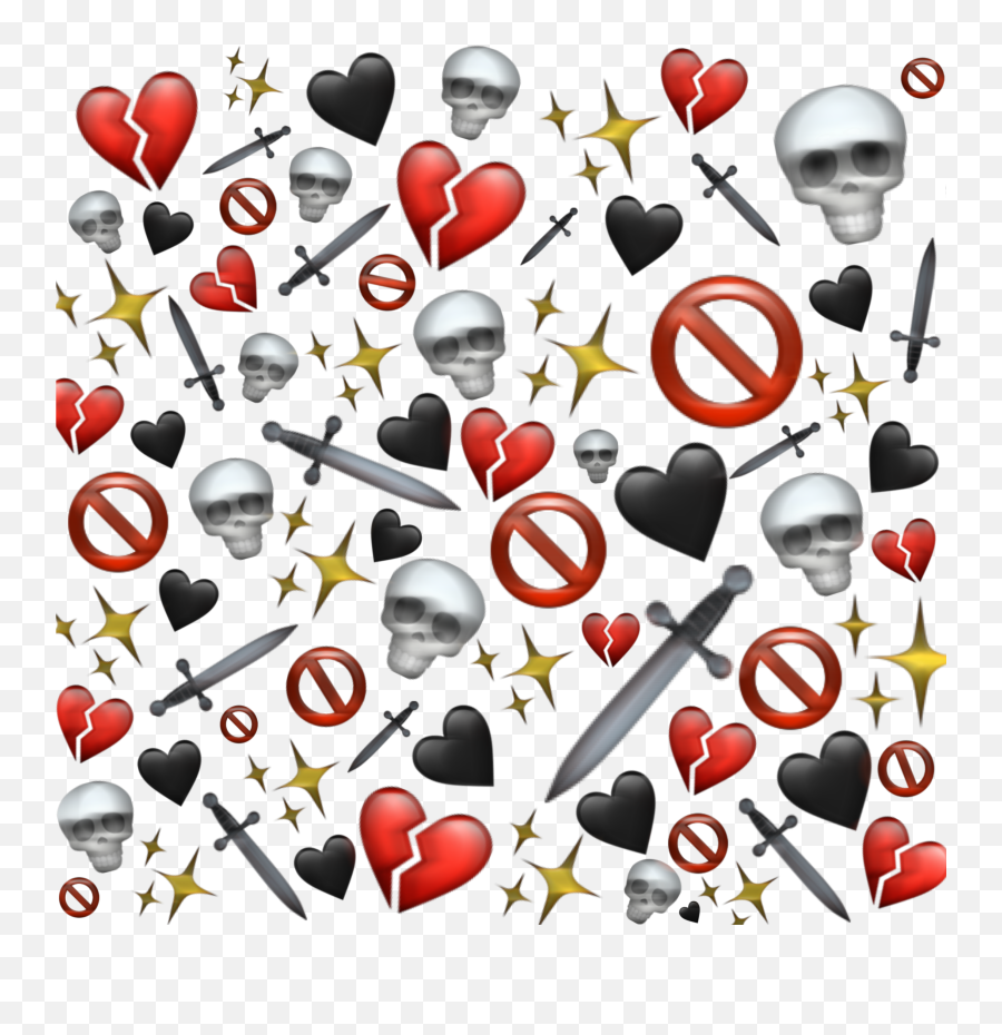 Heart Skull Knife No Sticker - For Adult Emoji,Emo Emoji Meaning