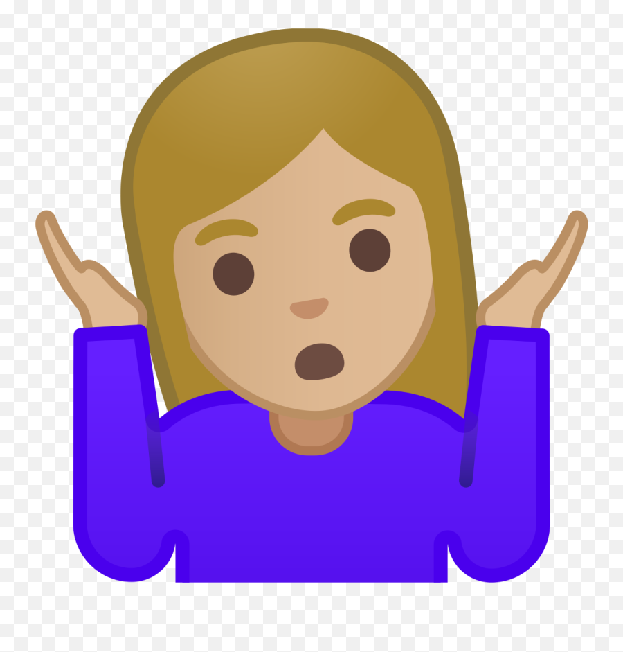 Woman Shrugging Emoji With Medium - Emoji Mujer Encogida De Hombro,Shrug Emoji Shirt