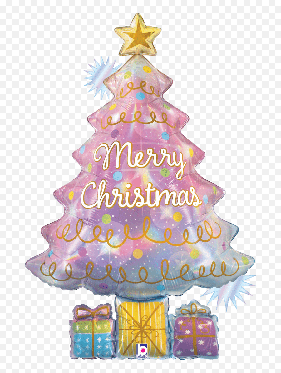 Merry Christmas Tree Opal 39u2033 Balloon Emoji,Bruning Christmas Tree Emoji