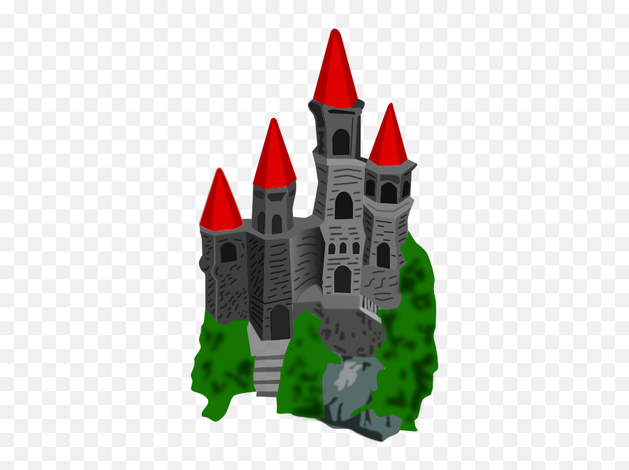Castle Clipart - Clipartix Color Castle Tower Drawing Emoji,Emoji Castle And Book