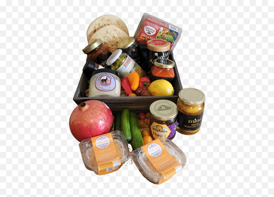 Deluxe Mediterranean Or Middle Eastern Gourmet Breakfast Basket With Colorado Products Emoji,Italian Hand Emoji Transparent