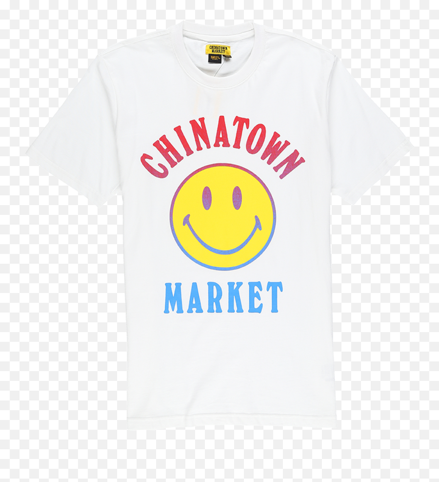 Chinatown Market Smiley Logo T - Shirt White Chinatown Smiley Logo T White Emoji,Emoticon T Shirt