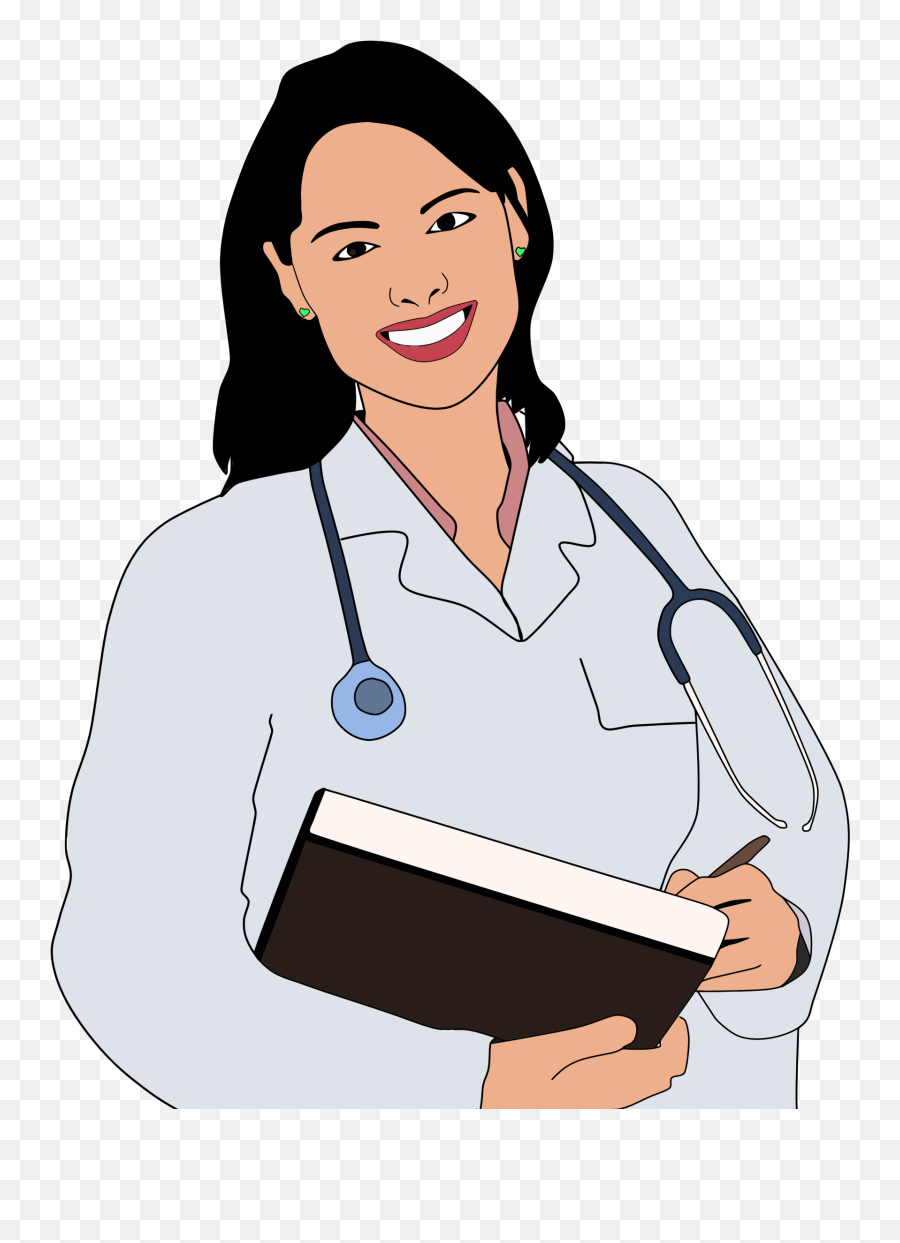 Clip Art Female Doctor - Female Doctor Vector Png Emoji,Female Doctor Emoji