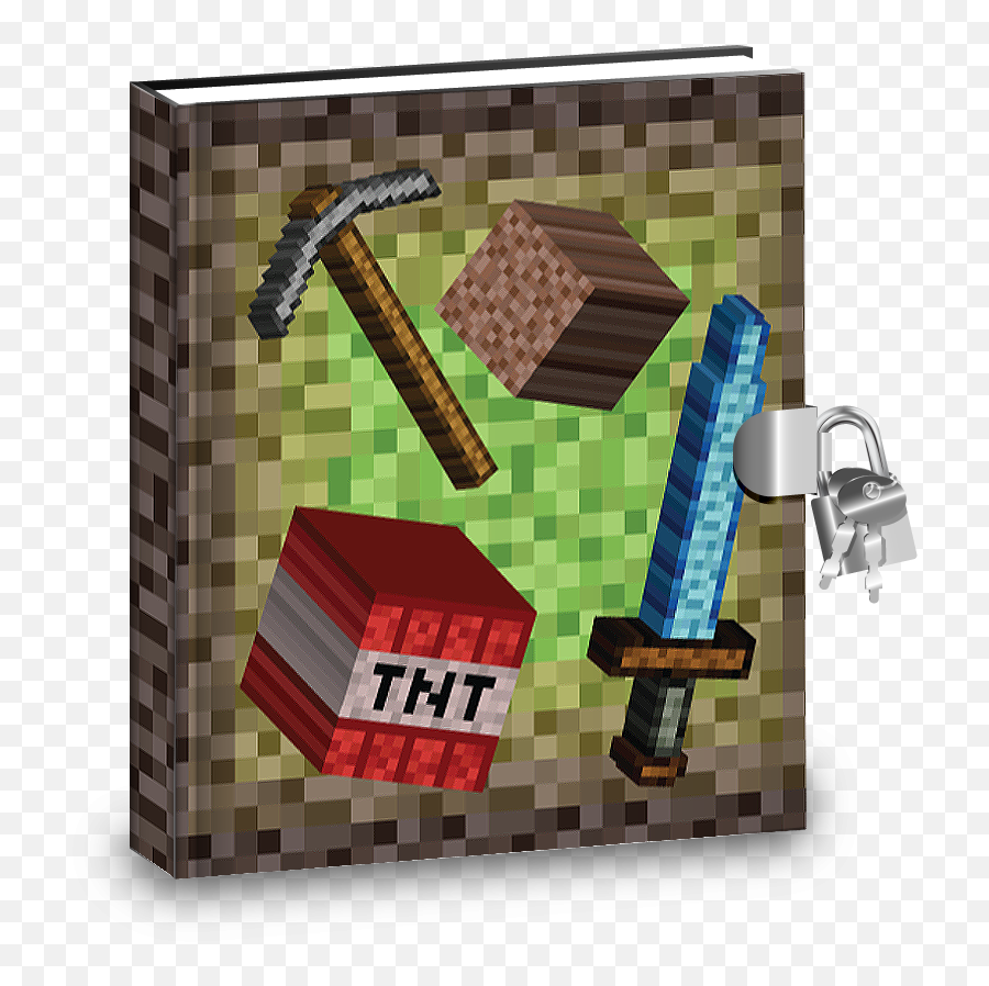 Pixel Mining Kids Diary With - Minecraft Lockable Diary Emoji,Mjolnir Emoji