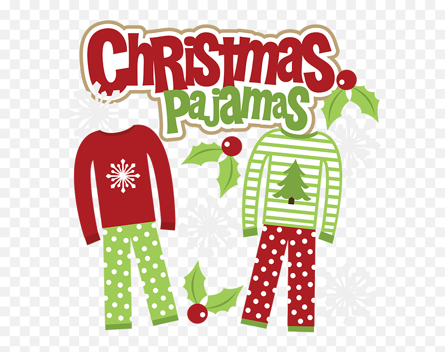 Pajama Day Pajama Clip Art 0 Png - Christmas Pajama Party Clipart Emoji,Kid...