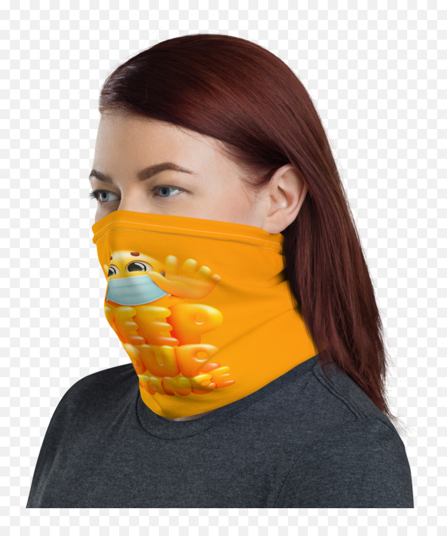 Protective Keep Your Distance Emoji - Face And Neck Cover,Scarf Emoji