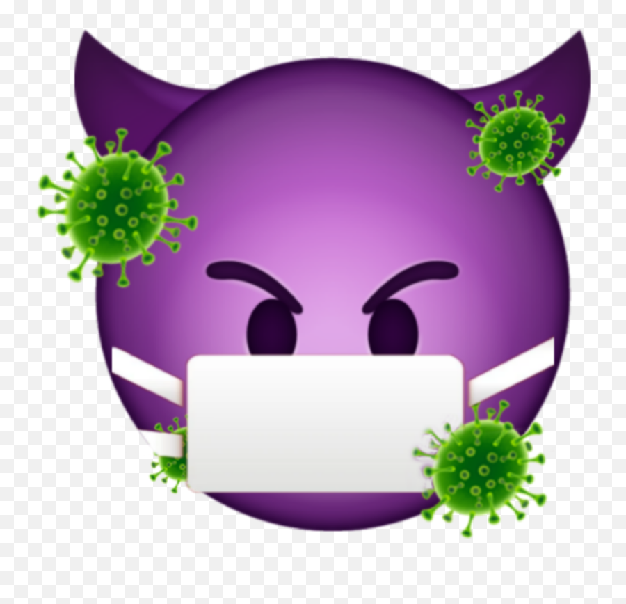 Emoji Art Angry Virus Corona Sticker - Emojis Diablito,Emoji Art