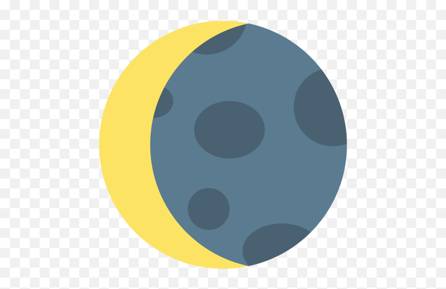 Waning Crescent Moon Emoji,Cresent Emoji