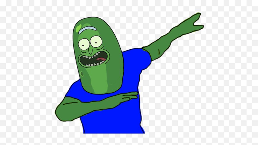 Pickle Rick Dab Transparent Clipart - Pickle Rick Dabbing Transparent Emoji,Pickle Rick Emoji