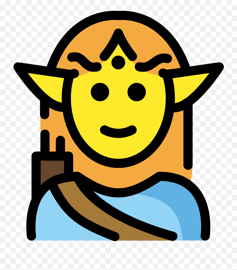 Man Elf Emoji Clipart - Fictional Character,Yoda Emoji Android