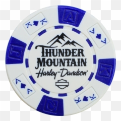 White Poker Chip - Harley Davidson Blue Poker Chip Harley Davidson Poker Chip Png Emoji,Harley-davidson Emojis
