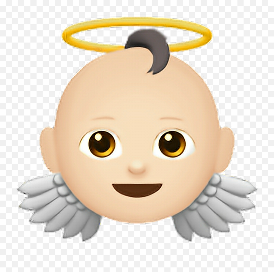 Emoji Iphone Iphoneemoji Angel Emotico - Baby Angel Emoji Iphone,Angel Emoji