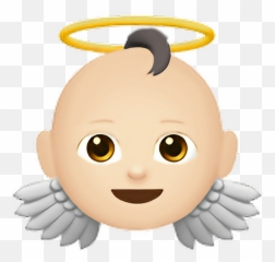 Emoji Iphone Iphoneemoji Angel Emotico - Baby Angel Emoji Iphone,Angel Emoji