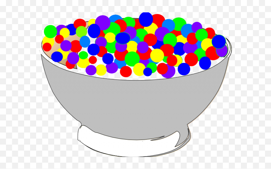 Oat Clipart Empty Cereal Bowl - Cereal Bowl With Colorful Cereal Emoji,Cereal Emoji