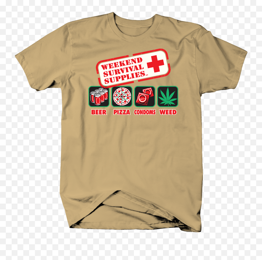 Beer Pizza Condoms Weed Party T Shirt - Kanye West Funny T Shirts Emoji,Weed Legalization Emoji