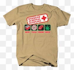Beer Pizza Condoms Weed Party T Shirt - Kanye West Funny T Shirts Emoji,Weed Legalization Emoji