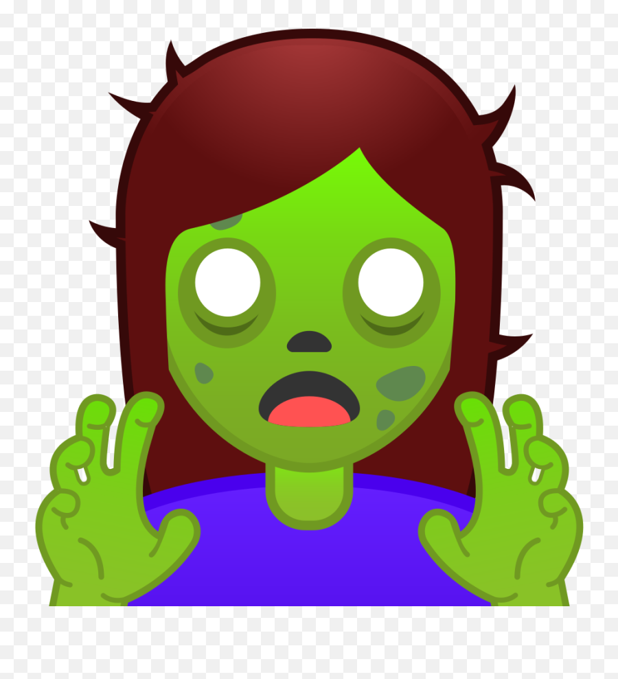 Emoji Yang Menghambarkan Halloween - Woman Zombie Emoji,Emoticon Lapar