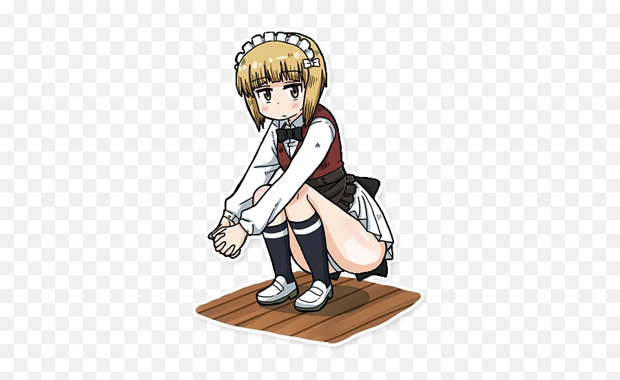 Girls Und Panzer Stickers Telegram - Sitting Emoji,Girls Und Panzer Emojis