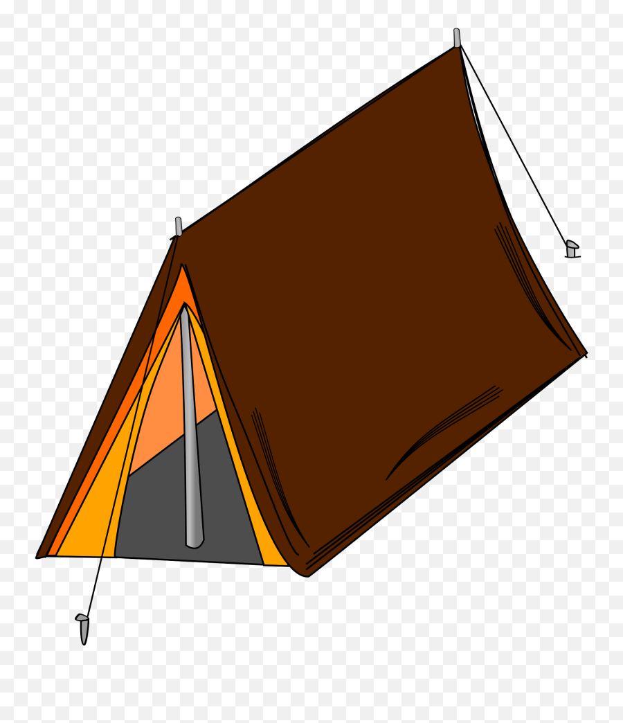 Brown And Yellow Little Tent Clipart Free Download - Folding Emoji,Bonfire Emoji