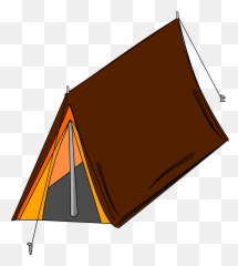 Brown And Yellow Little Tent Clipart Free Download - Folding Emoji,Bonfire Emoji