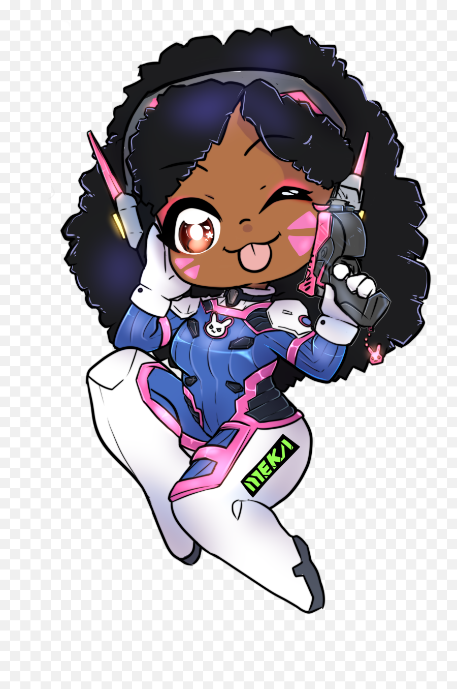 Chibi Mech Girl - Fictional Character Emoji,Chibi Fox Emoticon