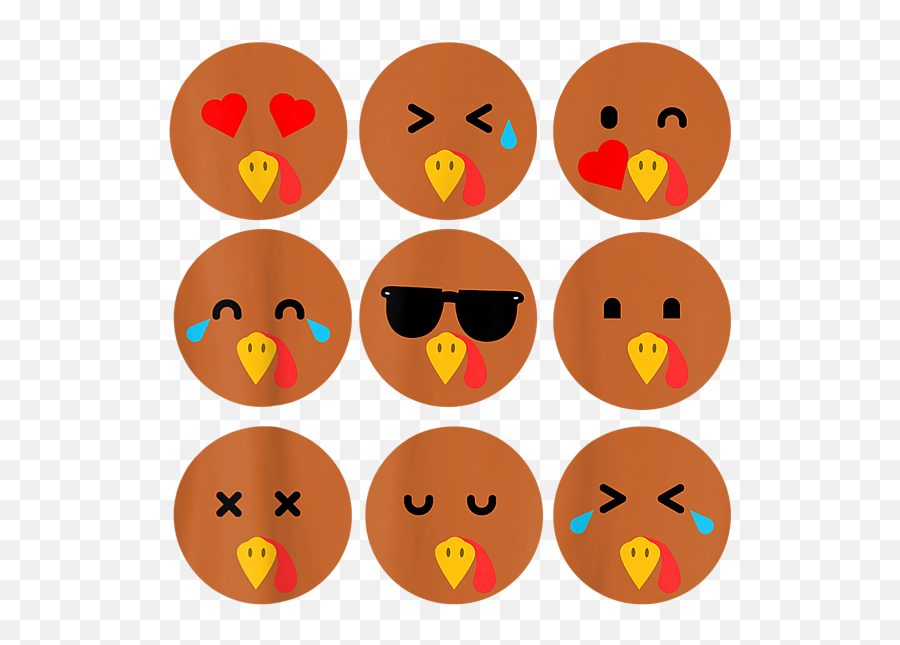 Assorted Turkey Emoji Funny Thanksgiving Gift For Men Women,Rabbit Trail Emoticon