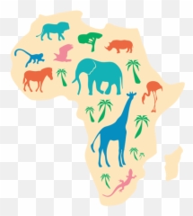 Ilustración De Mapa Animal De África - Descargar Pngsvg Emoji,Hispanica Emoji