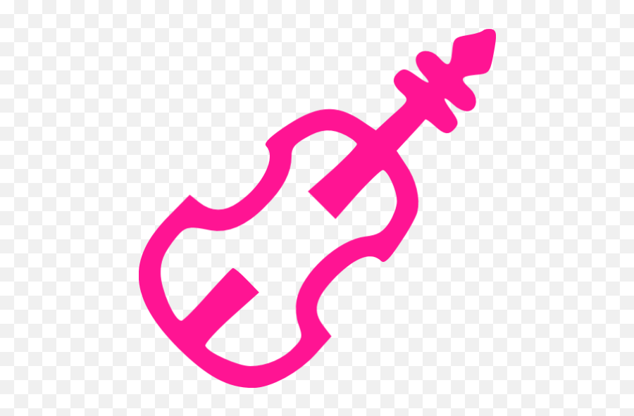 Deep Pink Violin Icon - Free Deep Pink Music Icons Emoji,Music Instrument Emoticon