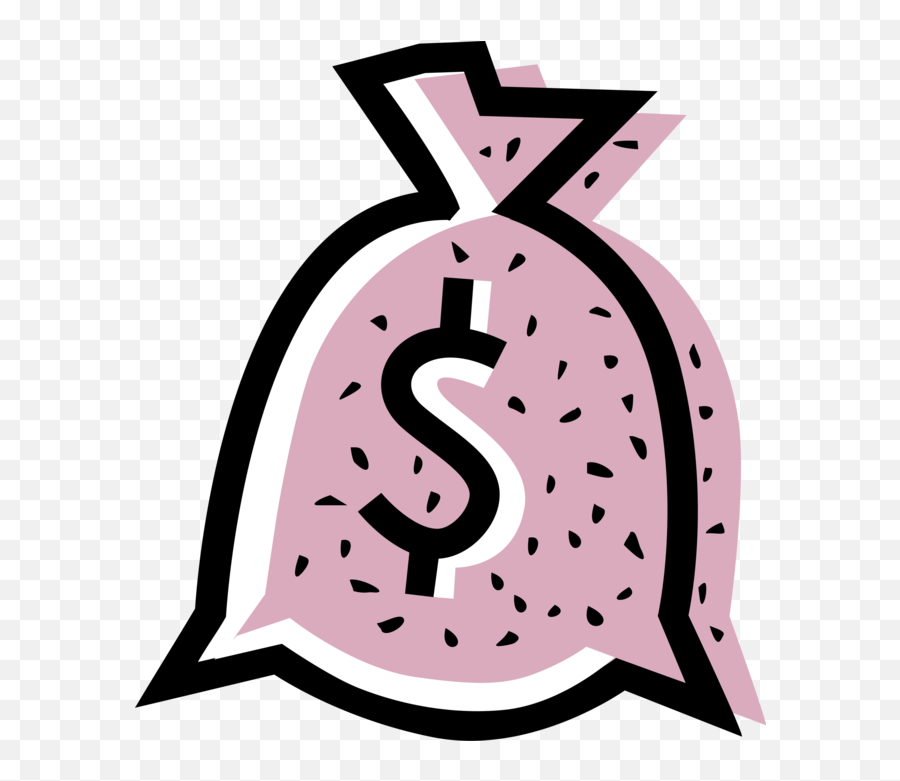 Vector Illustration Of Money Bag Moneybag Or Sack - Pink Emoji,Money Bag Emoji