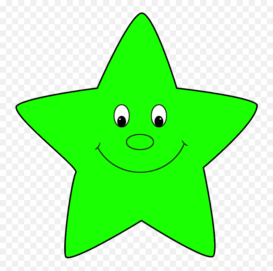 Clipart Stars Face Clipart Stars Face - Star Green Clip Art Emoji,Green Star Emoji