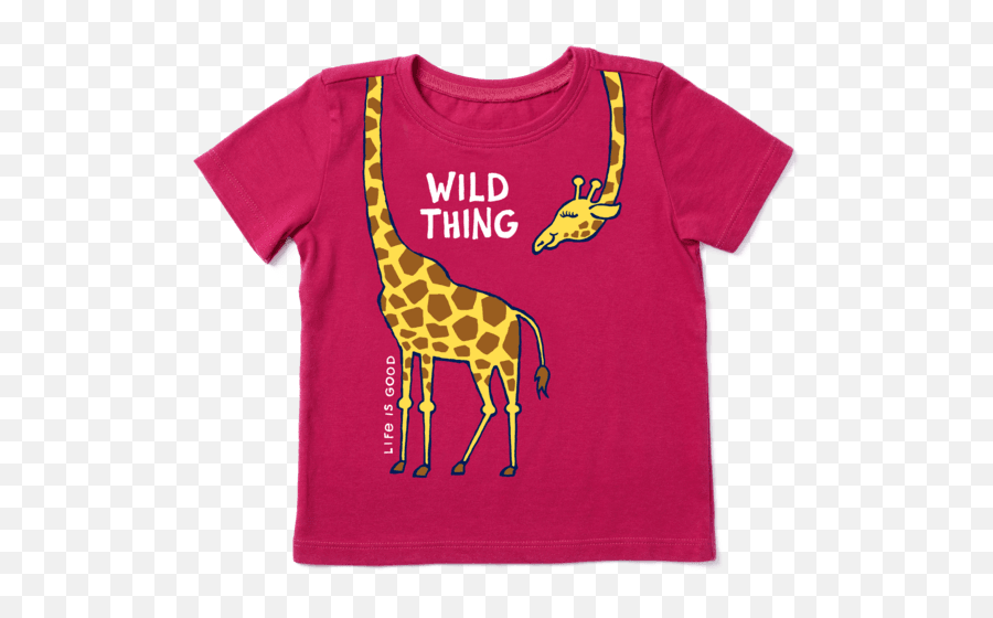 Toddler Wild Thing Giraffe Crusher Tee - Short Sleeve Emoji,Toddler Emoji Slippers
