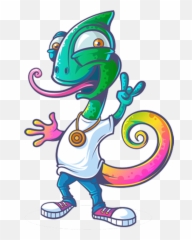 Kemtees - Cartoon Cool Chamelon Png Emoji,Bah Humbug Emoji