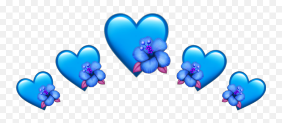 Blue Purple Flowers Flower Sticker - Girly Emoji,Purple Flower Emoji