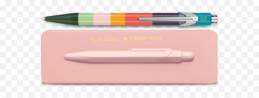 Caran Dache 849 Paul Smith Ballpoint Pen With Etui Rose - Caneta Esferográfica 849 Rose Pink Paul Smith 3ª Edição Caran D Ache Emoji,Faber Castell Emotion Black