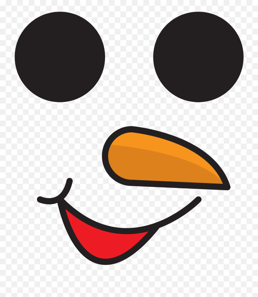 Snowman Sketch Happy Expression - Dot Emoji,Snowman Emoticon For Facebook