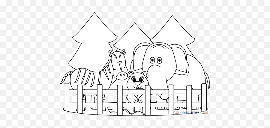 Zoo Animals Coloring Pages Zoo Black And Printable - Zoo Coloring Emoji,Emotion Coloring Pages For Preschoolers